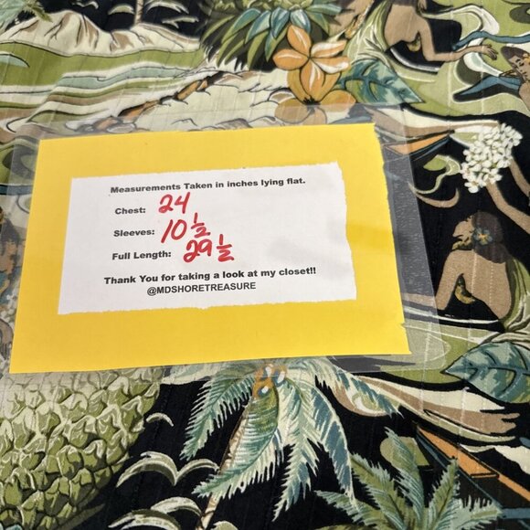 Tommy Bahama Linen Silk Blend Hawaiian Shirt Men's Palm Short Sleeves Sz L - Picture 11 of 11